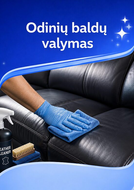 Odinių baldų valymas